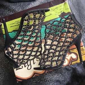 Zigi Soho Black Rhinestone Heels